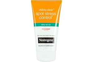 Neutrogena Visibly Clear Spot Stress Control Daily Scrub (1x 150ml), Daily Face Scrub for Spot-Prone Skin, Brightening and Smoothing with Salicylic Acid, Developed with Dermatologists