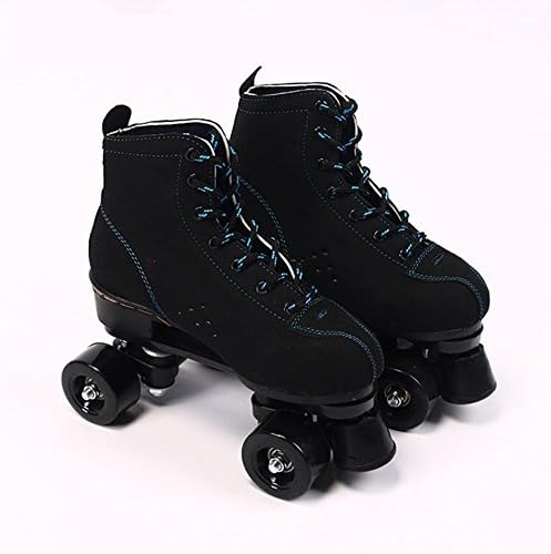 liubingxie Adult Inline & Roller Skating Quad Skates Adjustable Roller Boots Unisex, black, 42-43