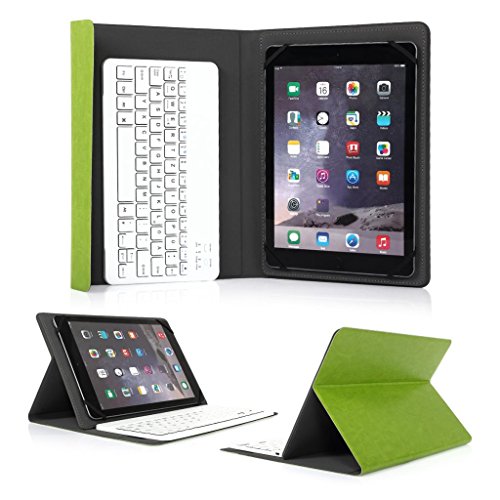Bluetooth Tastatur CoastaCloud Ultra-Slim Hülle Keyboard Case Grün Für alle Windows / Android / IOS und Mobil mit 7-8 Zoll (Geeignete Tablettengröße : Länge 19-21cm;Breite:13.5cm ) für 7″ QWERTZ Deutsches Tastatur layout – iPad mini 1/2/3/4 ; Samsung Galaxy Tab 4 7 „and 8.0“, Samsung Galaxy Tab S2 8.0 „, Samsung Galaxy Tab A 8.0“, Samsung Galaxy Tab 3 8.0 „(T310), Mediapad X / MediaPad X2 4G LTE, Und andere Geräte zwischen 7,0 bis 8,0 Zoll - 4