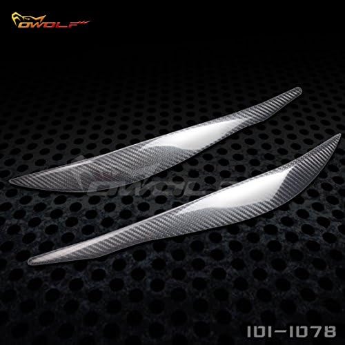 100% Real Carbon Fiber Eyebrows Eyelids headlights Covers