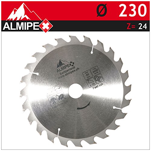 HM-lama/lama per sega circolare per cerchio sega Ø 230 x 30/20 mm, 24 denti, in metallo duro, passaggio dentu, tagli in verticale, in orizzontale e tagli