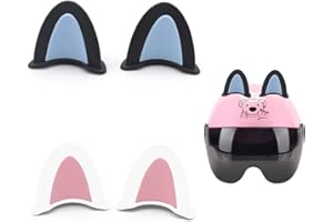 LEEQ 2 Paia Decorazione per Casco da Moto - Corna del Casco Accessori per Elmetti con Orecchie di Gatto, Decorazione Adesiva per Orecchie di Gatto per Casco da Moto, Casco Accessori Decorativi