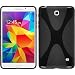 Produktbild PhoneNatic Case für Samsung Galaxy Tab 4 7.0 Hülle Silikon schwarz X-Style Cover Galaxy Tab 4 7.0 Tasche + 2 Schutzfolien