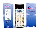 1 x 100 x 10 Para MISSION Urine Test Strip Test Stick Strips Blood, Billirubin, Urobiligen, Ketone, Protein, Nitrite, Glucose, PH, Specific Gravity, Leucocytes ~ More pack sizes available, 200, 500 & 1000 strip packs