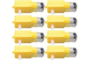 GUUZI 8 Pezzi TT DC Cambio Motore a Doppio Albero 3-6V Gear Motor per Arduino Robot per Auto Intelligente