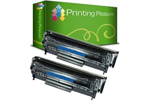 Printing Pleasure 2 Compatible Q2612A 12A Toner Cartridges for HP Laserjet 1010 1012 1015 1018 1020 1020 Plus 1022 1022N 1022NW 3010 3015 3020 3030 3050 3052 3055 M1005 M1319F MFP - Black, High Yield