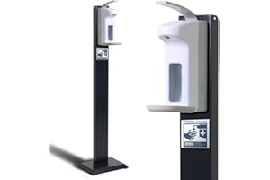 SWAVGO - Hygienestation mit Desinfektionsspender - Desinfektionssäule mit Sensor oder Manual - Desinfektionsstation für Innen & Außen (Manual 1000ml mit Tropfschale)