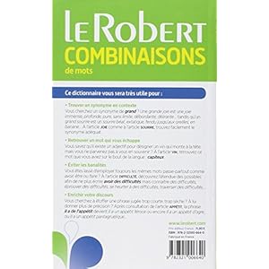 Dictionnaire des combinaisons de mots - Version Poche Plus Livre en Ligne Dictionnaire des combinaisons de mots - Version Poche Plus Livre en Ligne - Telecharger Ebook