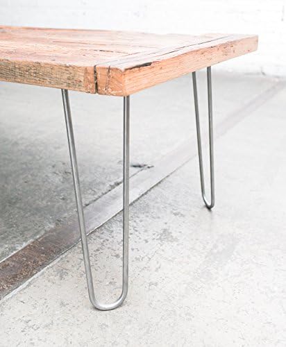 16 Hairpin Legs (Raw Steel) Industrial Strength Mid Century Modern Set of 4 Table Legs by Industrial By Design