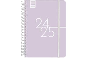 Finocam - Agenda Kart 2024 2025 1 Día Página Septiembre 2024 - Agosto 2025 (12 meses) Lila Español