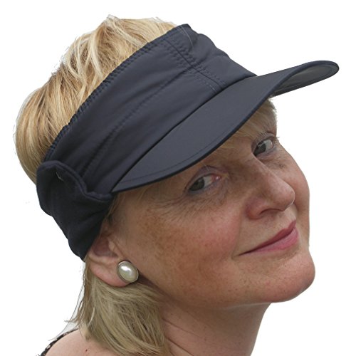 Daily-Sports-Ladies-Mens-Unisex-Golf-Tennis-Wind-Sun-Visor-in-Navy-Blue