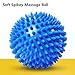 Produktbild cammate Spiky Massage Ball Fuß Massagegerät Lacrosse Kugeln mit Spike zu verbessern Reflexologie und Mobilität Trigger Point Roller für myofasziale Release und Fersensporn blau