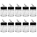 Produktbild KKmoon 10PCS Airbrush Flaschen Air Brush Glasflasche (Einmachgläser) mit 30° Winkel Adapter Montage auf Dual-Action-Airbrush mit Deckel