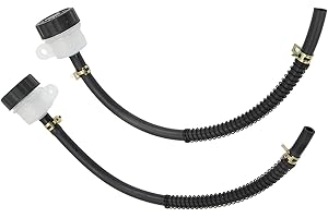 ‎EVGATSAUTO Bremsflüssigkeitsbehälter mit Ölleitung, 1 Paar Universal-Motorrad-Vorderradbremsbehälter Hauptbremszylinder Tank Ölbecher Bremsflüssigkeitsbehälter Flüssigkeitsölbehälter für ATV Dirt Pit Bike