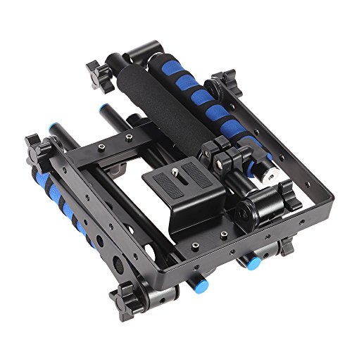 Andoer Pliable Aluminium alliage monter le Support Rig stabilisateur 1 4  vis      paulement avec Kit de support cam  ra tournage   quipement pour Canon Nikon Lumix Sony Pentax Olympus DSLR cam  ra