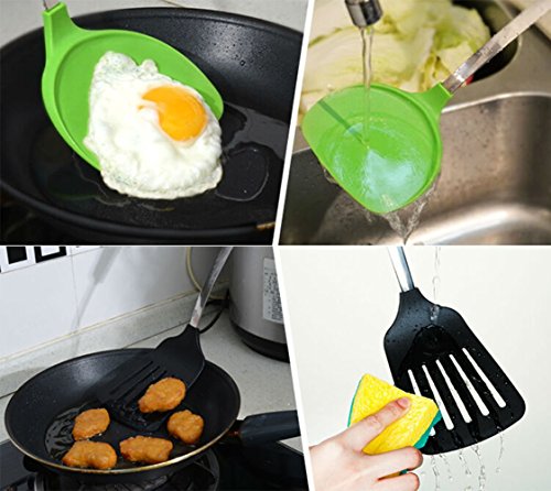 Kuke Silikon Küchenhelfer Kochen Tools 6pcs set-green - 3