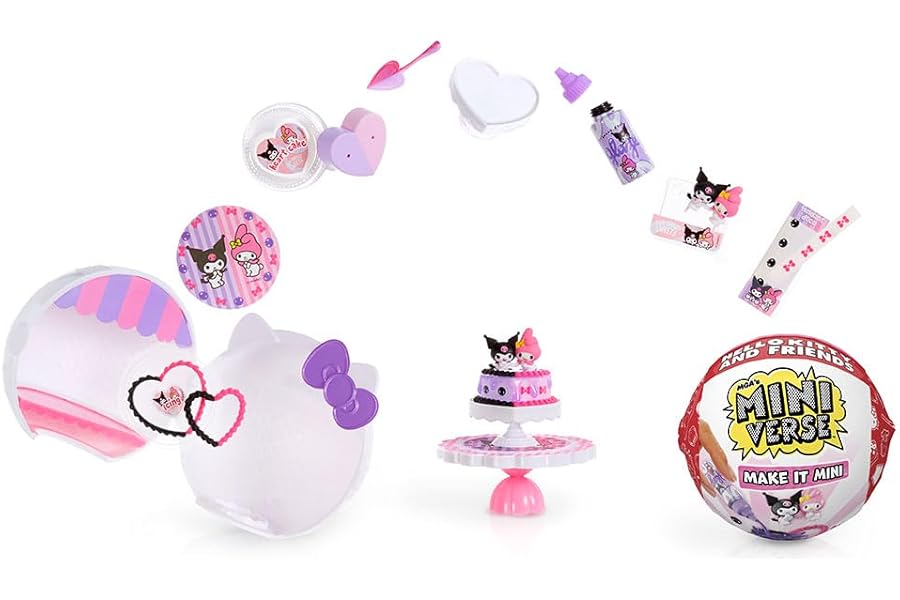 MGA's Miniverse Make It Mini Hello Kitty and Friends Series 2 - Includes 1 Set, Blind Packaging, 12 Sets to Collect, Sanrio Items, DIY, For Collectors & Children Ages 8+, NOT EDIBLE