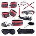 Produktbild Fesseln-Zurrgurt-Fesseln-Set -Bed Fesseln-Set - Fun Toys - Geeignet für Männer und Frauen - Schwarzes Leder-Leder-Set mit 10 Stück