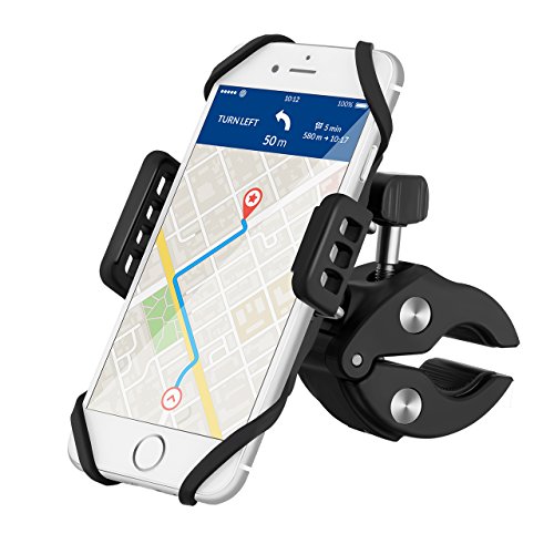 VicTsing Supporto Bici Porta Cellulare Bici, Porta Cellulare Moto Supporto Manubrio Universale Rotabile a 360 Gradi per iPhone 8/8Plus/7/7Plus/6/6s, Galaxy S8/S8 Plus/S7 e altri 3.5-5.8 Pollici, Nero