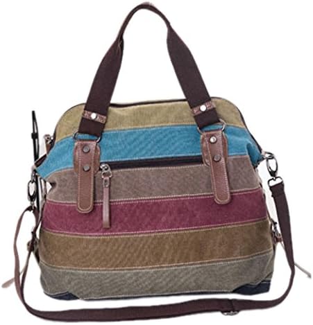 Canvas Bag,Lanowo Women's Boutique Satchel Crossbody Tote Ladies Vintage Handbag Stylish Canvas Shoulder Bag Retro Hobo Messenger Large Designer Purse