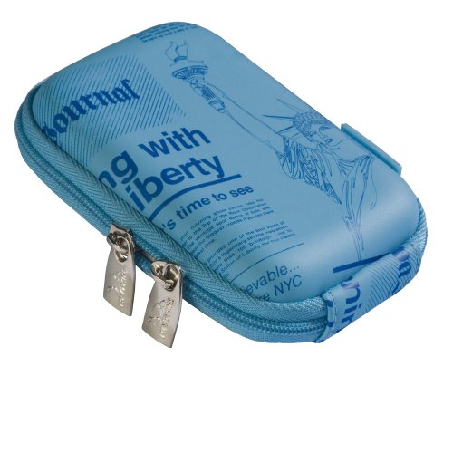 RivaCase 305012 Housse pour Appareil photo Canon Nikon Pentax Sony GE Bleu clair