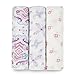 aden + anais Silky Soft Swaddle (Flower Child, Pack of 3)