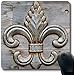 Produktbild Mouse Mat,Detail Lis Tin Fleurdelis Symbolizing Fleur Orleans Pattern Vintage Iron Insignia Non-Slip Rectangle Gaming Mouse Pad,18*22Cm