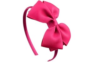 EROSPA® Haar-Reif mit Schleife - Haarschmuck Kinder Mädchen - Magenta/Rot