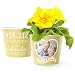 Produktbild Goldene Hochzeit Geschenk Blumentopf (ø16cm) | Deko zum 50. Hochzeitstag oder Goldhochzeit mit Herz-Bilderrahmen für ein Foto (10x15cm) | Glücklich verheiratet seit 50 Jahren