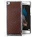 Produktbild Saxonia® Huawei P8 Hülle Case Schutzhülle Cover Slim Design in Carbon-Optik Braun