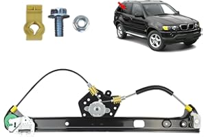 STARKIT PERFORMANCE Elevalunas compatible para BMW X5 E53 (2000-2006) mecanismo elevalunas trasero derecho (trasero pasajero) 51357125060, 51358254914