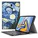 Price comparison product image MoKo Keyboard Case for Samsung Galaxy Tab A 10.5" Wireless Bluetooth Keyboard Cover for Galaxy Tab A 10.5 Inch ((SM-T590 and SM-T595)) 2018 Release Tablet - Starry Night
