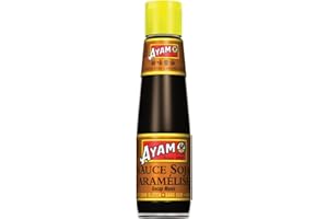 AYAM Sauce Soja Caramélisée | Haute Qualité | Saveurs Authentiques d'Asie | Idéale pour cuisiner chez Soi | Marinades et Grillades | Alimentation Saine | Sans Gluten | Sans Conservateurs - 210ml
