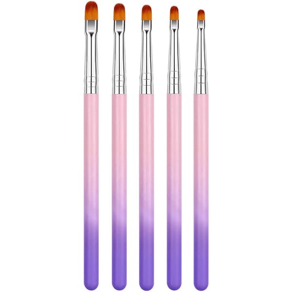 YOYEAH Nagelpinsel-Set – 5 Professionelle Pinsel Für Gel & Acryl, Ideal Für Nail Art