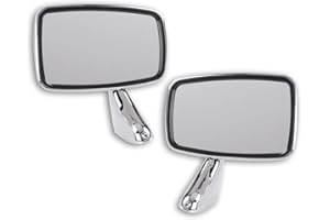 Hansen Styling Parts Lot de 2 rétroviseurs extérieurs universels en acier inoxydable - Convient pour le côté conducteur et le côté passager - Convient pour de nombreuses voitures anciennes, Youngtimer