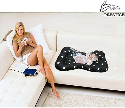 Multifunctional foldable mattress BELINIA PRESTIGE for portable cribs with a comfortable bolstered design – a light extra bed for both travel and home use