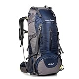 Wasserdichter Rucksack mit 45L + 5L Fassungsvermögen aus...
