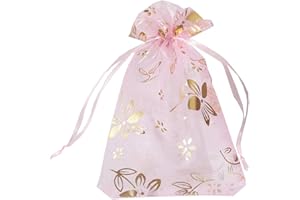 FAVORTALK Organza Gift Bags Organza Gift Bag Perfect for Wedding, Birthday, Anniversary Party Supplies,Pack of 30, 160x220 mm/ 6.3 x 8.7 inches, Lightpink
