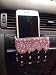 Produktbild tishaa Bling Bling Auto Air Vent Tasche für Handy Tasche Aufbewahrungsbox Organizer Tragetasche, 1 Pink Teardrop Crystal BLk PU