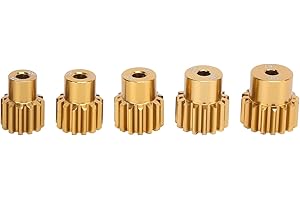Dilwe Set Pignone RC da 5 Pezzi 32P, 12T / 13T / 14T / 15T / 16T, Ingranaggio Motore Mini RC, Kit Pignone Albero da 3,175 Mm per Auto RC 1/10