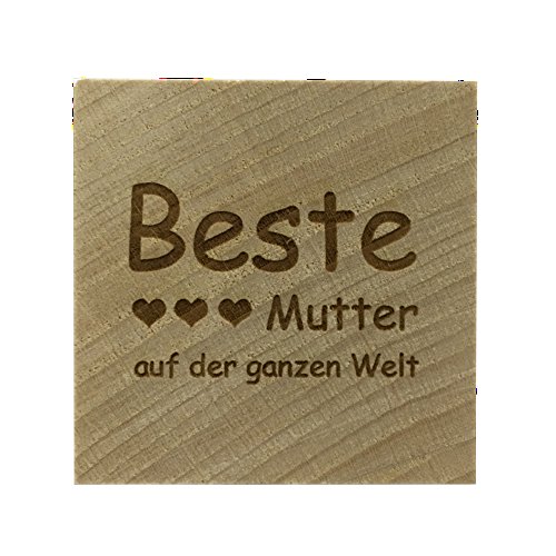 Holzwürfel für die Mama mit liebevollen Sprüchen eingraviert – Muttertag Geschenk - 3