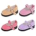 Produktbild MagiDeal 4 Paar Puppe PU Schuhe für 1/6 Puppen Zubehör - Lila +Rosa + Pink + Gelb - 5,2 * 2,1 cm