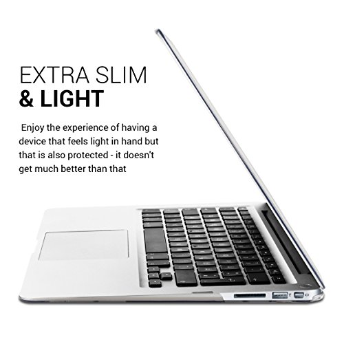 kwmobile Crystal Hülle für Apple MacBook Air 13″ (ab Mitte 2011) Hard Case – dünne durchsichtige transparente Schutzhülle Cover Tasche Transparent - 3
