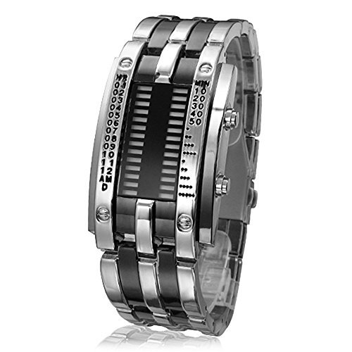 fhrte Bule-Licht stellige Edelstahl Armbanduhr mit Wochentag-Anzeige fhrte Bule-Licht stellige Edelstahl Armbanduhr mit Wochentag-Anzeige