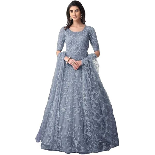 PATLANI Women's Fit and Flare Knee Length Gown (PA-JAll-Gown_Pink_XL) :  Amazon.in: Fashion