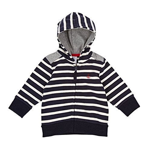 Petit Bateau Baby Boys Hooded Long Sleeve Hoodie -  Blue - 9-12 Months