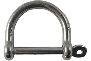US STAINLESS Stainless Steel 316 Wide D Shackle