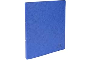 Exacompta - ref. 54252E - 1 Glossy card binder - 2 round rings 15 mm diameter - Spine 20 mm - External dimensions: 32 x 25 cm - A4 file format - Colour: blue