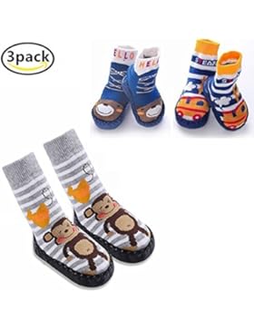 Babysocken, ABS socken baby für junge und mädchen, 3PCS (0 - 24 Monate)set rutschfeste bodensocken