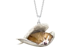 Hujinkan Pendant Chain Necklace Women, Stainless Steel Sleeping Angel Dog Wings Necklace, Fashion Jewelry Accessory, Angle Necklace For New Year Anniversary Dating Easter Thanksgiving Gifts